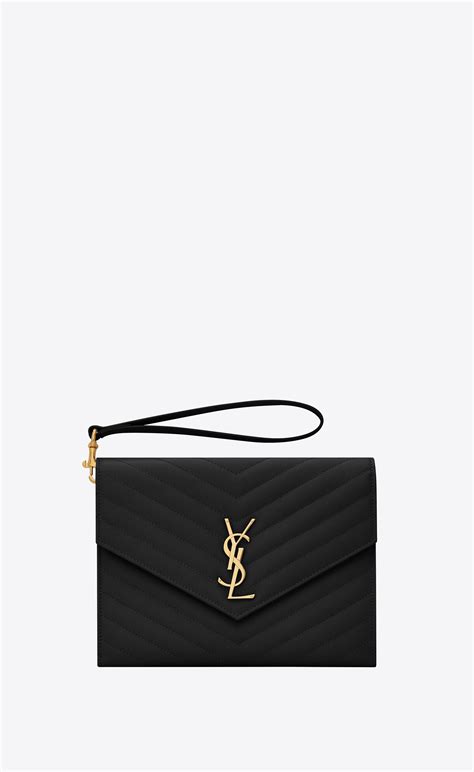 ysl chevron clutch